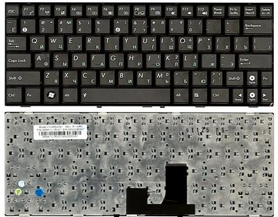 Клавиатура для ноутбука Asus EEE PC (1005HA, 1008HA) Black, (Black Frame) RU - фото 5