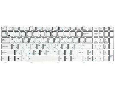 Клавиатура для ноутбука Asus K52 K53 G73 A52 G60 White, (White Frame) RU - фото 2