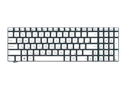 Клавиатура для ноутбука Asus (N550) с подсветкой (Light), Silver, (No Frame) RU/EN - фото 6