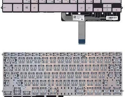 Клавиатура для ноутбука Asus ZenBook 3 Deluxe (UX490UA) Silver с подсветкой (Light), (No Frame) RU