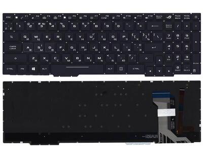 Клавиатура для ноутбука Asus (GL753 FX553VD) Black с красной подсветкой (Light), RU