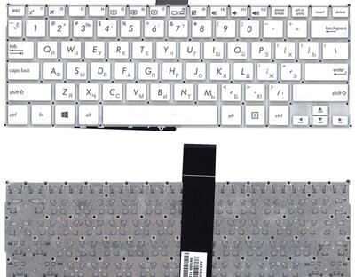 Клавиатура для ноутбука Asus F200CA, F200MA, X200LA, X200MA White, (No Frame) RU (горизонтальный энтер)
