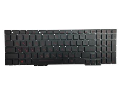 Клавиатура для ноутбука Asus (GL753 FX553VD) Black с красной подсветкой (Light), RU