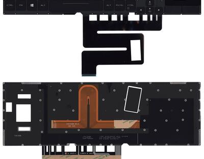 Клавиатура для ноутбука Asus ROG GX501VS Black, (No Frame) RU маленький энтер