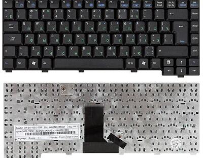 Клавиатура для ноутбука Asus EEE PC (A6R A6 A6M A6Rp A6T A6TC) Black, RU (вертикальный энтер)
