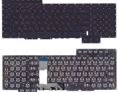 Клавиатура для ноутбука Asus (GX700) Black, (No Frame) RU - фото 5