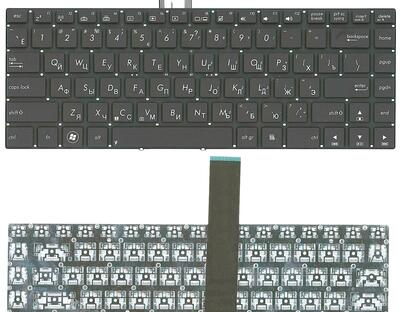 Клавиатура для ноутбука Asus N46, N46J, N46JV, N46V, N46VB, N46VJ, N46V, N46VM, N46VZ с подсветкой (Light) Black, RU