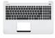 Клавиатура для ноутбука Asus (K501L) Black, с подсветкой (Light) с топ панелью (Silver), RU - фото 2, миниатюра