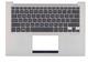 Клавиатура для ноутбука Asus (UX32) Black, с подсветкой (Light) с топ панелью (Silver), RU - фото 2, миниатюра