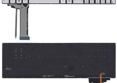 Купить Клавиатура для ноутбука Asus (N551) с подсветкой (Light), Gray, (No Frame) RU